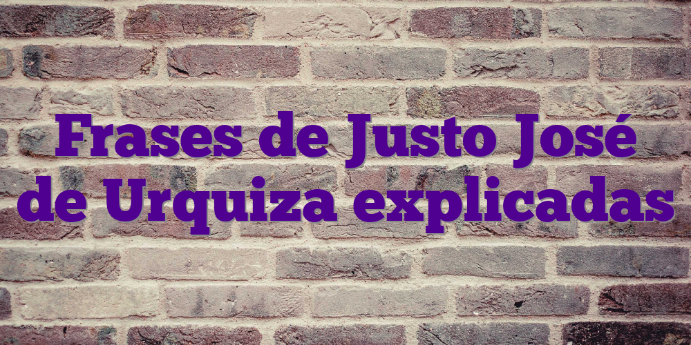 Frases de Justo José de Urquiza explicadas