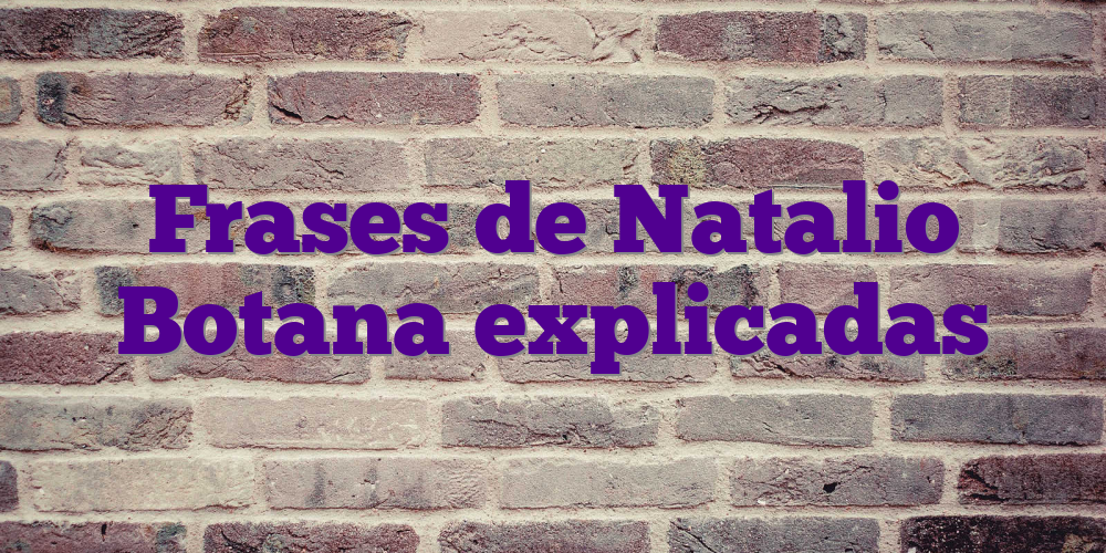 Frases de Natalio Botana explicadas