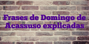 Frases de Domingo de Acassuso explicadas