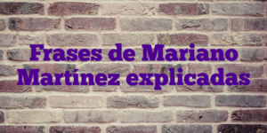 Frases de Mariano Martínez explicadas