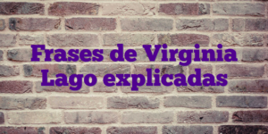 Frases de Virginia Lago explicadas