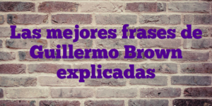 Las mejores frases de Guillermo Brown explicadas